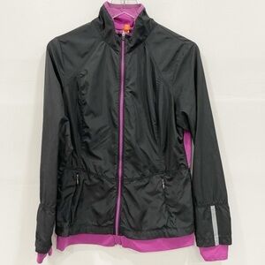 Lucy Colorblock Running Jacket Black Full Zip M
